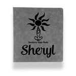 Sundance Yoga Studio Leather Binder - 1" - Grey (Personalized)