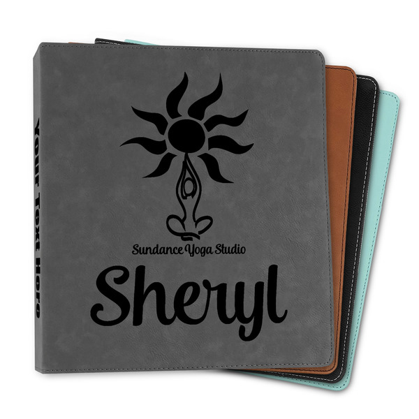 Custom Sundance Yoga Studio Leather Binder - 1" (Personalized)