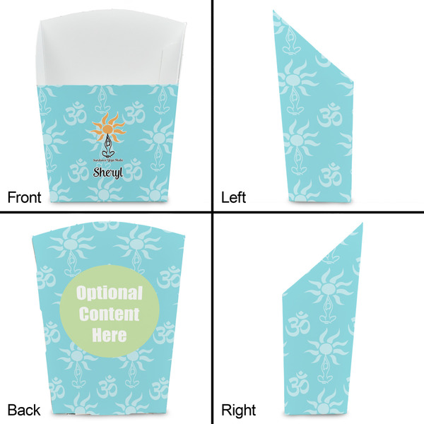 Sundance Yoga Studio French Fry Favor Box - Front & Back View