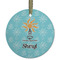 Sundance Yoga Studio Flat Glass Ornament - Round w/ Name or Text