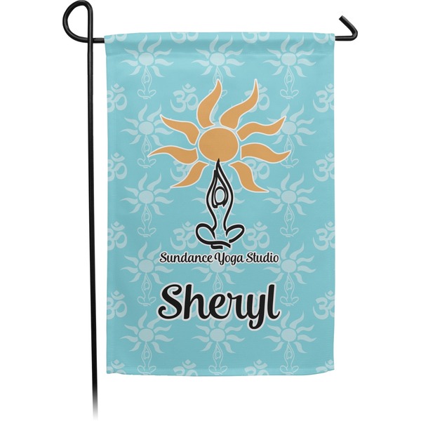 Custom Sundance Yoga Studio Small Garden Flag - Double Sided w/ Name or Text
