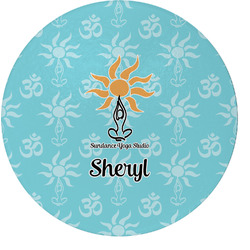 Sundance Yoga Studio Round Glass Cutting Board (Personalized)