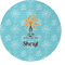 Sundance Yoga Studio Round Glass Cutting Board (Personalized)