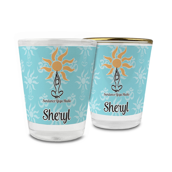 Custom Sundance Yoga Studio Glass Shot Glass - 1.5 oz (Personalized)