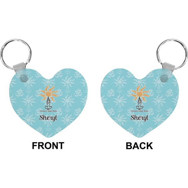 Sundance Yoga Studio Heart Keychain (Front + Back)