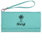 Sundance Yoga Studio Ladies Leatherette Wallet - Laser Engraved- Teal (Personalized)