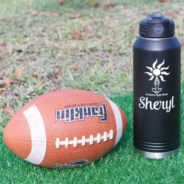 Sundance Yoga Studio Laser Engraved Water Bottles - In Context