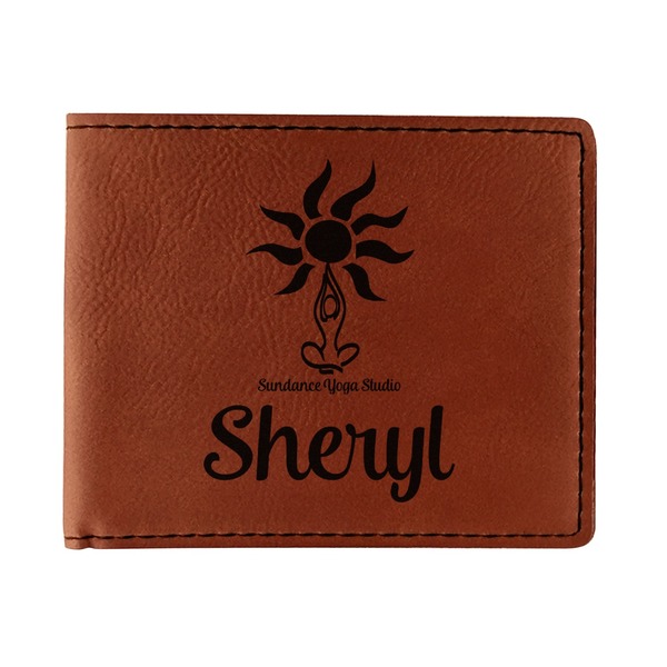 Custom Sundance Yoga Studio Leatherette Bifold Wallet (Personalized)