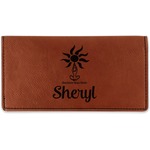 Sundance Yoga Studio Leatherette Checkbook Holder - Single Sided (Personalized)