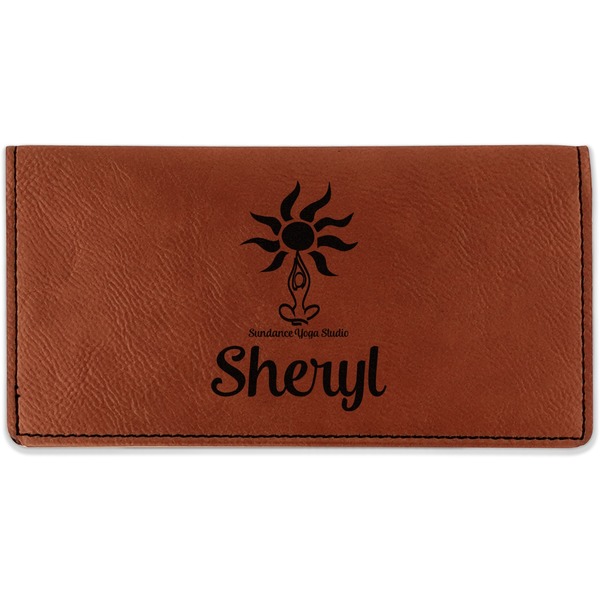 Custom Sundance Yoga Studio Leatherette Checkbook Holder (Personalized)