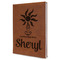Sundance Yoga Studio Leather Sketchbook - Large - Double Sided - Angled View