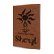 Sundance Yoga Studio Leather Sketchbook - Small - Double Sided - Angled View