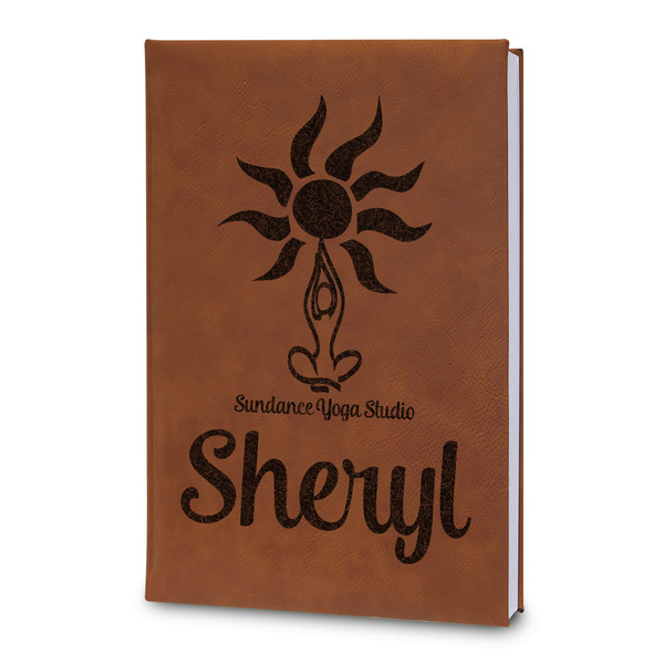 Custom Sundance Yoga Studio Leatherette Journal - Large - Double Sided (Personalized)