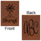 Sundance Yoga Studio Leatherette Journals - Large - Double Sided - Front & Back View
