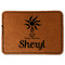 Sundance Yoga Studio Faux Leather Iron On Patch - Rectangle (Personalized)