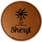 Sundance Yoga Studio Faux Leather Iron On Patch - Round (Personalized)