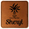 Sundance Yoga Studio Faux Leather Iron On Patch - Square (Personalized)