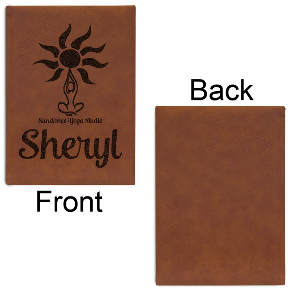 Sundance Yoga Studio Leatherette Sketchbooks - Large - Single Sided - Front & Back View