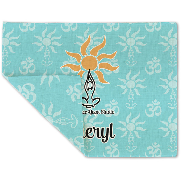 Custom Sundance Yoga Studio Double-Sided Linen Placemat - Single w/ Name or Text