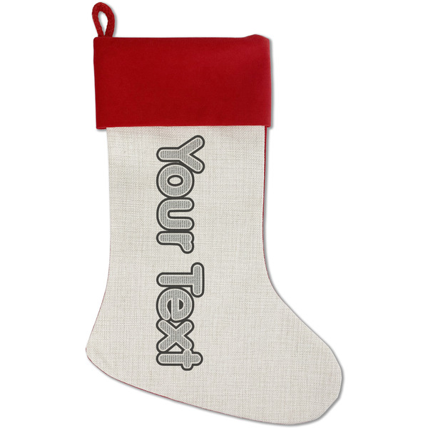 Custom Sundance Yoga Studio Red Linen Stocking (Personalized)