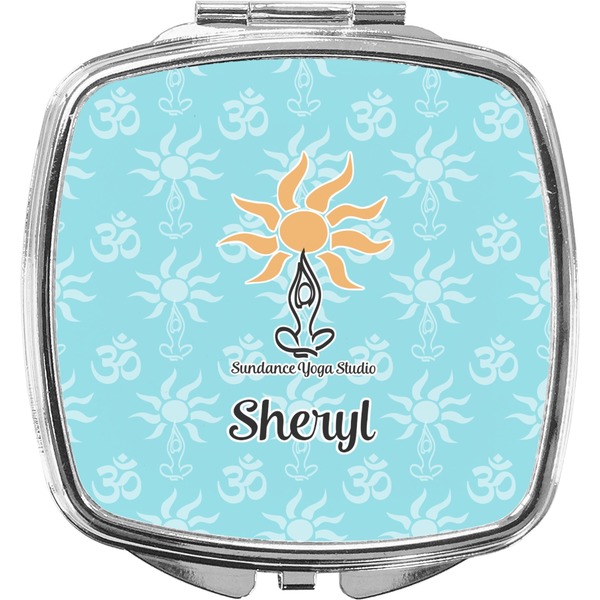 Custom Sundance Yoga Studio Compact Makeup Mirror (Personalized)