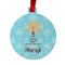Sundance Yoga Studio Metal Circle Ornament - Double-Sided (Personalized)