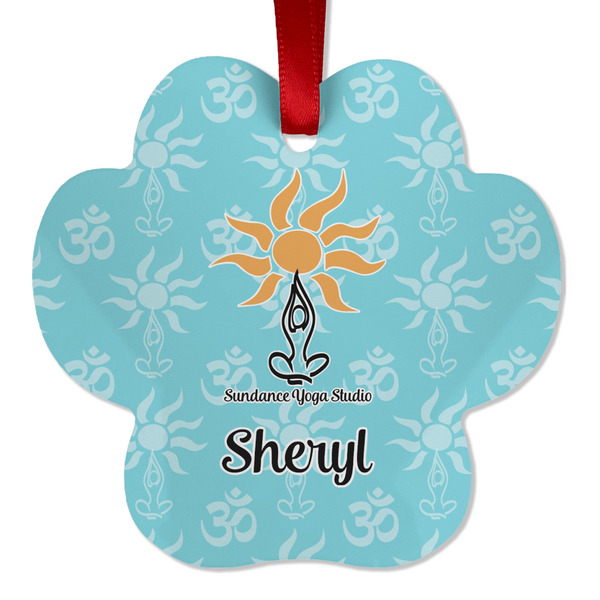 Sundance Yoga Studio Metal Paw Ornament - Front