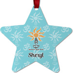 Sundance Yoga Studio Metal Star Ornament - Double Sided w/ Name or Text