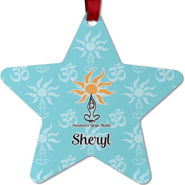 Sundance Yoga Studio Metal Star Ornament - Front