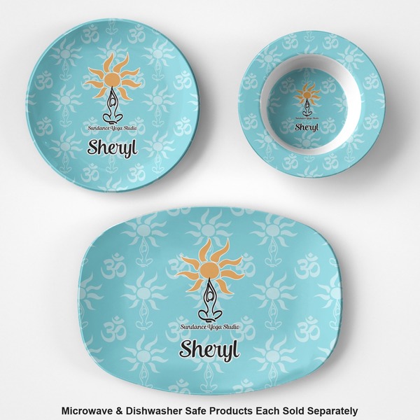 Sundance Yoga Studio Microwave & Dishwasher Safe CP Plastic Dishware - Group