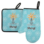 Sundance Yoga Studio Left Oven Mitt & Pot Holder Set w/ Name or Text