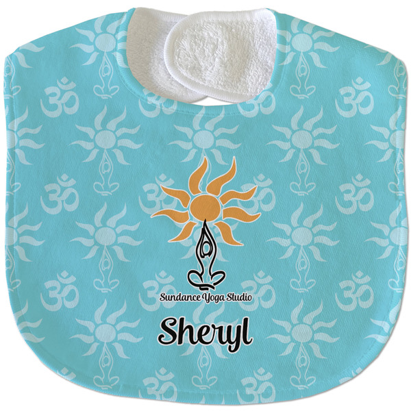 Sundance Yoga Studio New Baby Bib - Closed and Folded