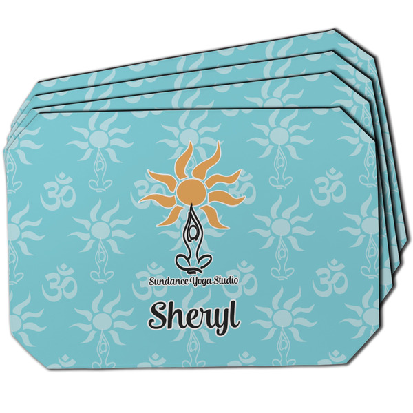 Custom Sundance Yoga Studio Dining Table Mat - Octagon w/ Name or Text