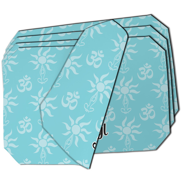 Custom Sundance Yoga Studio Dining Table Mat - Octagon - Set of 4 (Double-SIded) w/ Name or Text