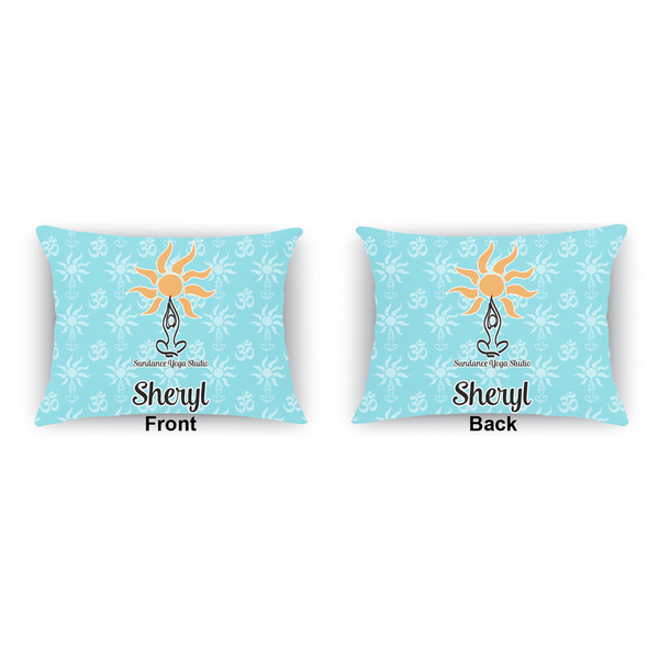 Sundance Yoga Studio Outdoor Rectangular Throw Pillow (Front and Back)