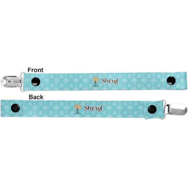 Sundance Yoga Studio Pacifier Clip - Front and Back