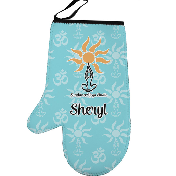 Custom Sundance Yoga Studio Left Oven Mitt w/ Name or Text