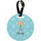Sundance Yoga Studio Plastic Luggage Tag - Round (Personalized)