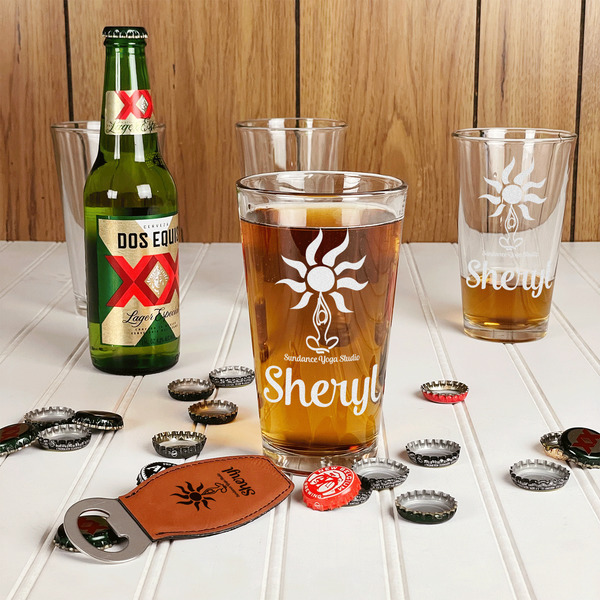 Sundance Yoga Studio Pint Glasses - In Context