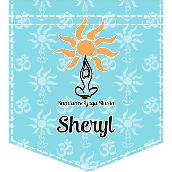 Custom Sundance Yoga Studio Iron On Faux Pocket (Personalized)