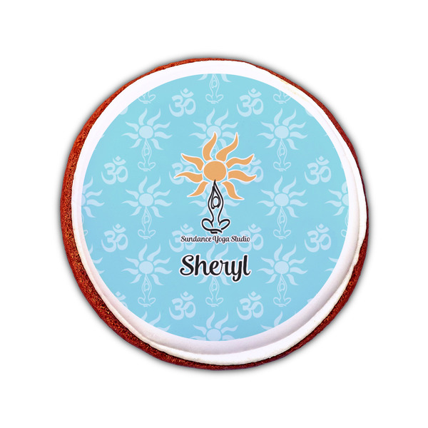 Sundance Yoga Studio Printed Icing Circle - Small - On Cookie