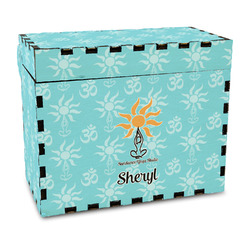 Sundance Yoga Studio Wood Recipe Box - Full Color Print (Personalized)
