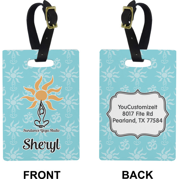 Sundance Yoga Studio Rectangle Luggage Tag (Front + Back)