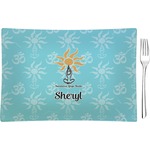 Sundance Yoga Studio Rectangular Glass Appetizer / Dessert Plate - Single or Set (Personalized)