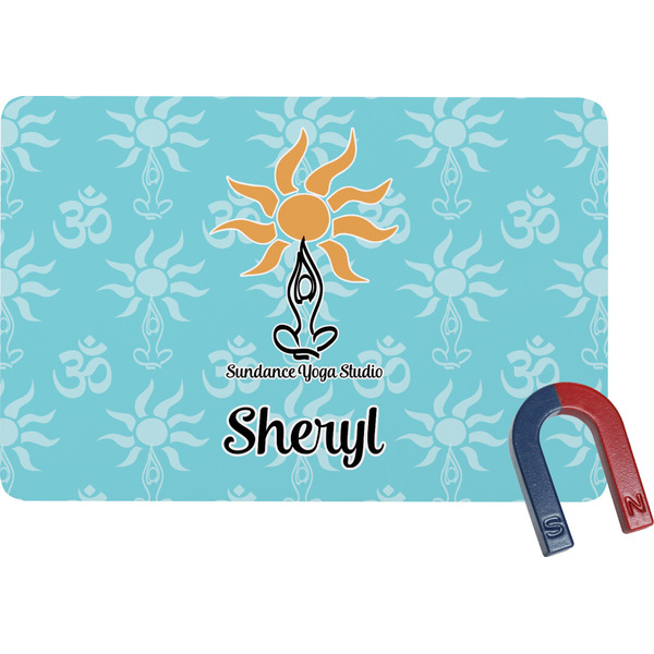 Custom Sundance Yoga Studio Rectangular Fridge Magnet w/ Name or Text