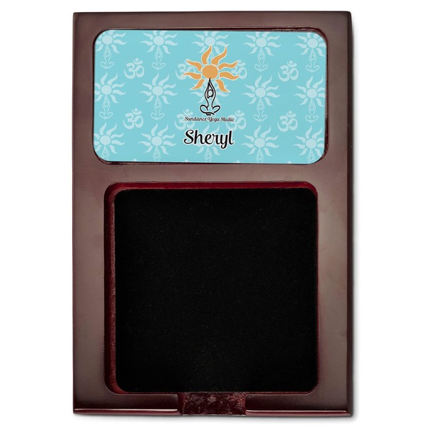 Sundance Yoga Studio Red Mahogany Sticky Note Holder - Flat