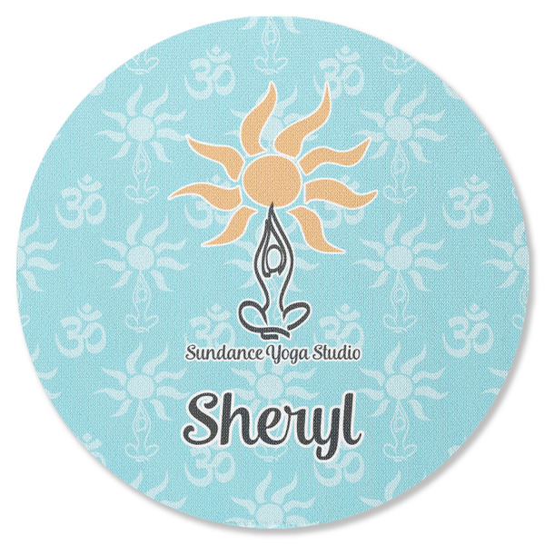 Sundance Yoga Studio Round Coaster Rubber Back - Single