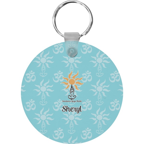 Sundance Yoga Studio Round Keychain (Personalized)