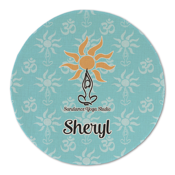 Sundance Yoga Studio Round Linen Placemats - FRONT (Double Sided)