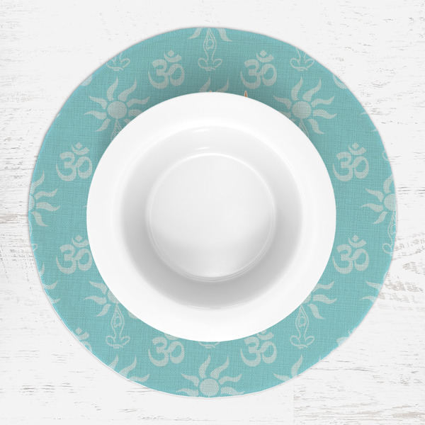 Sundance Yoga Studio Round Linen Placemats - LIFESTYLE (single)